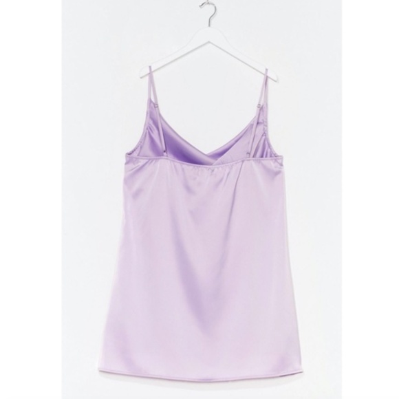 NWT Satin Cowl Mini Dress - Picture 3 of 3